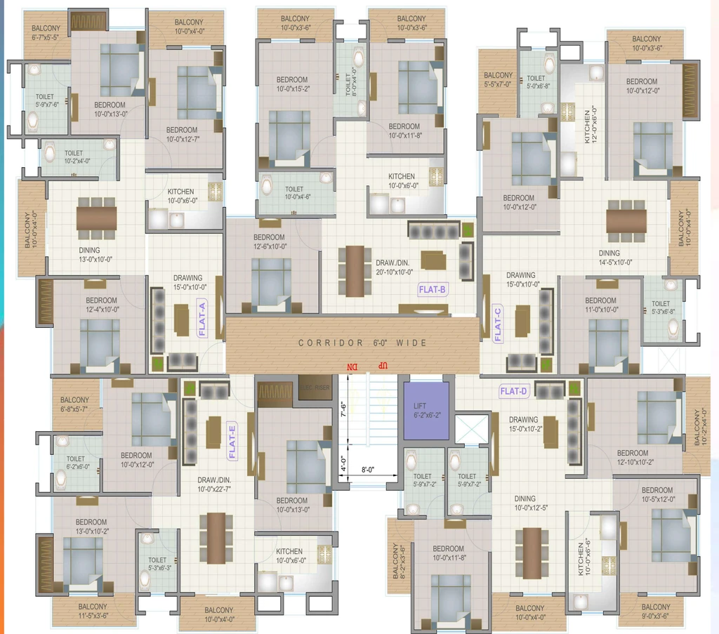 Floor Plan of Balaji Enclave in Bariatu, Ranchi - Image 373319