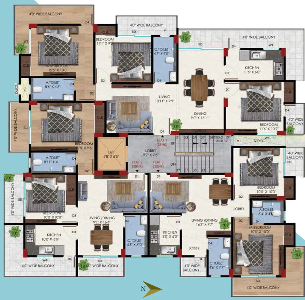 Floor Plan of Bhaskar Ambika Enclave in Bariatu, Ranchi - Image 373329