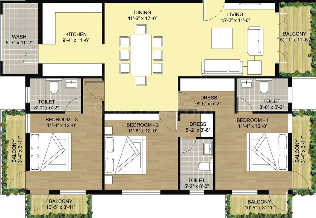 3 BHK Flat in Etica Valleria in Alwarpet, Chennai - Image 905026