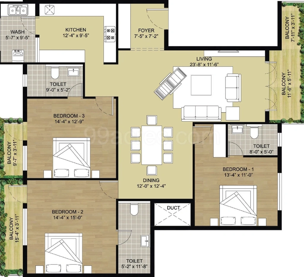 3 BHK Flat in Etica Valleria in Alwarpet, Chennai - Image 905025