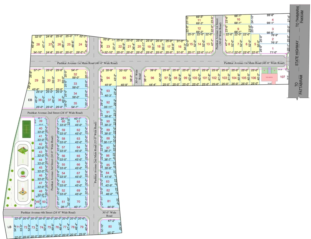 Master Plan of Ashwath Pushkar Avenue in Thamaraipakkam, Chennai - Image 373407