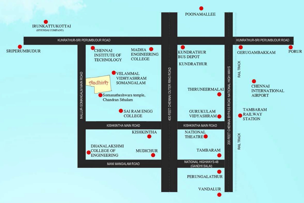 Location of Ashwath Aadhira in Kundrathur, Chennai - Image 373433