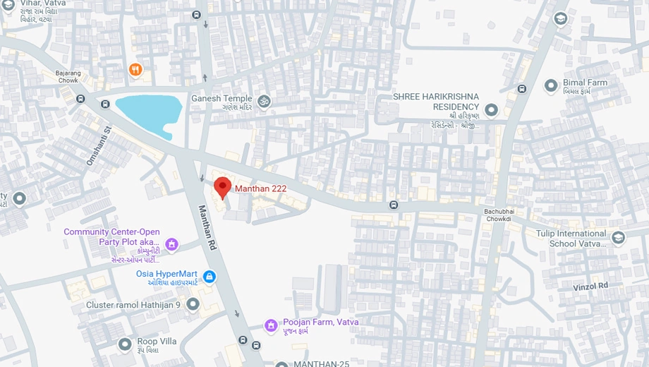 Location of Manthan 222 in Vatva, Ahmedabad - Image 373449