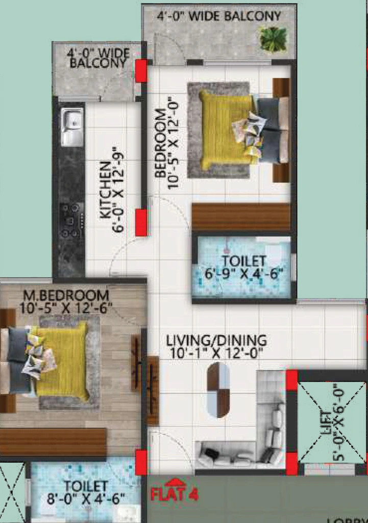 2 BHK Flat in Magadh Raj Residency in Bariatu, Ranchi - Image 905091