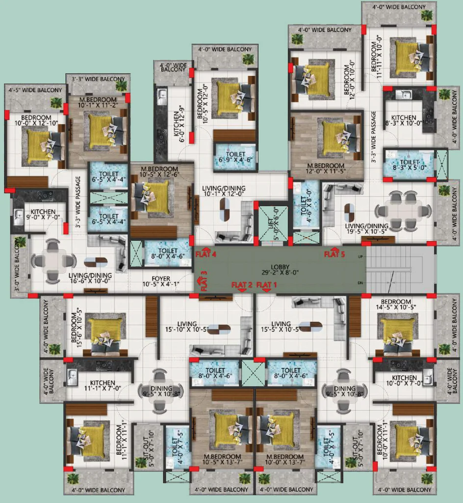 Floor Plan of Magadh Raj Residency in Bariatu, Ranchi - Image 373455