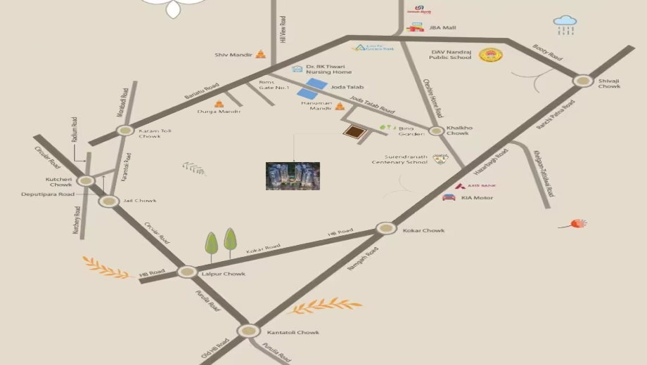 Location of Panchwati Elite in Bariatu, Ranchi - Image 373473