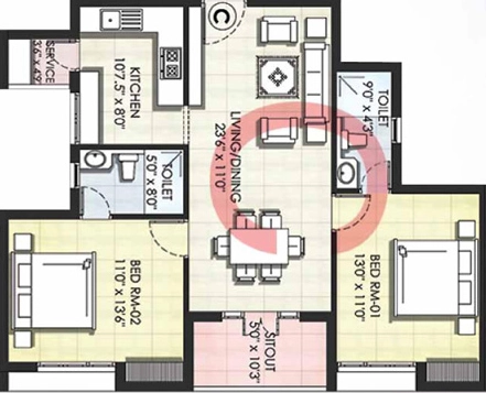 2 BHK Flat in Kgeyes Padmalayam in Nandambakkam, Chennai - Image 905162