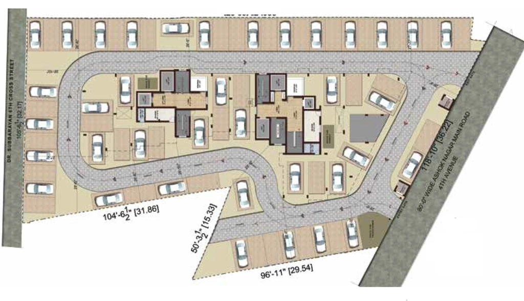 Master Plan of Kgeyes Veda Ranghaa Nivas in Ashok Nagar, Chennai - Image 373550