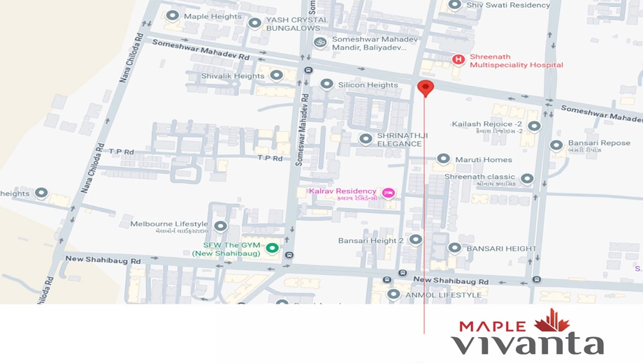 Location of Saanvi Maple Vivanta in Nana Chiloda, Ahmedabad - Image 373574