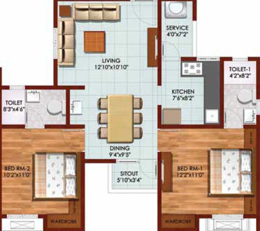 2 BHK Flat in Kgeyes Samyuktha in Madambakkam, Chennai - Image 905194