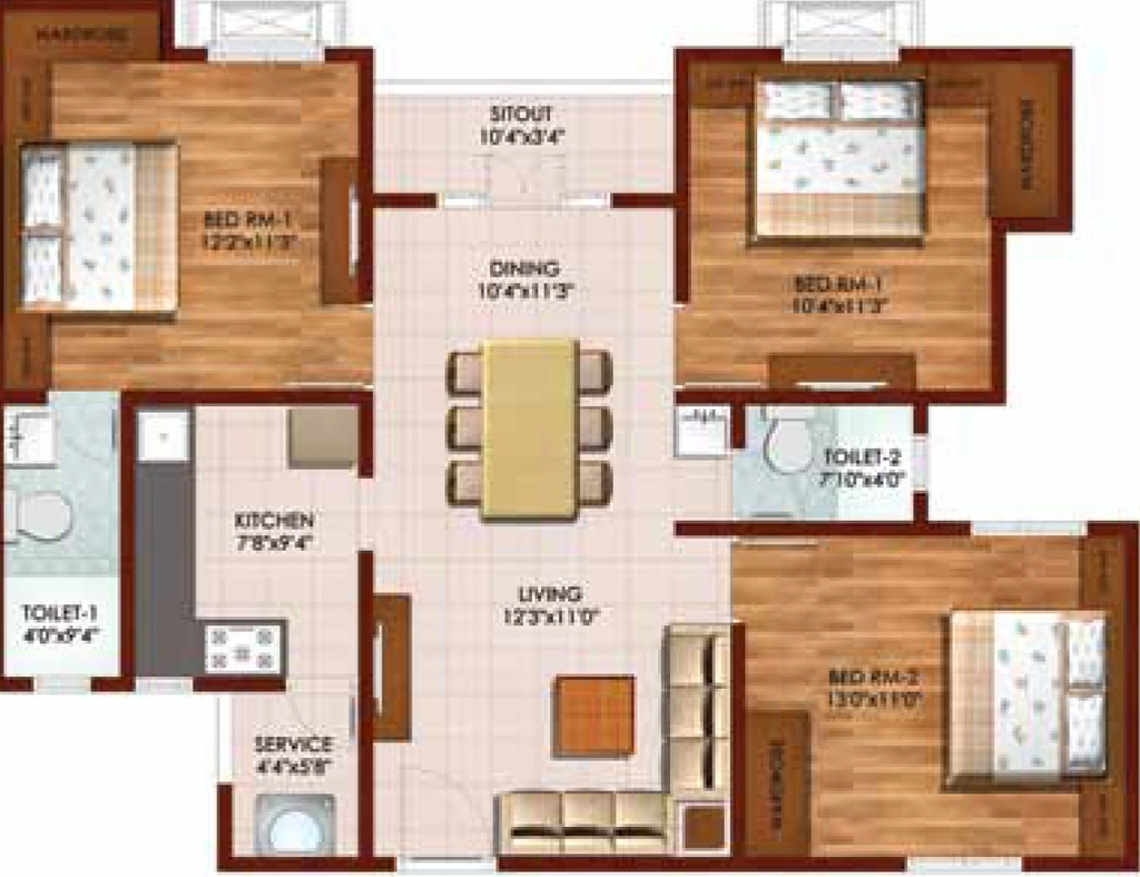 3 BHK Flat in Kgeyes Samyuktha in Madambakkam, Chennai - Image 905195