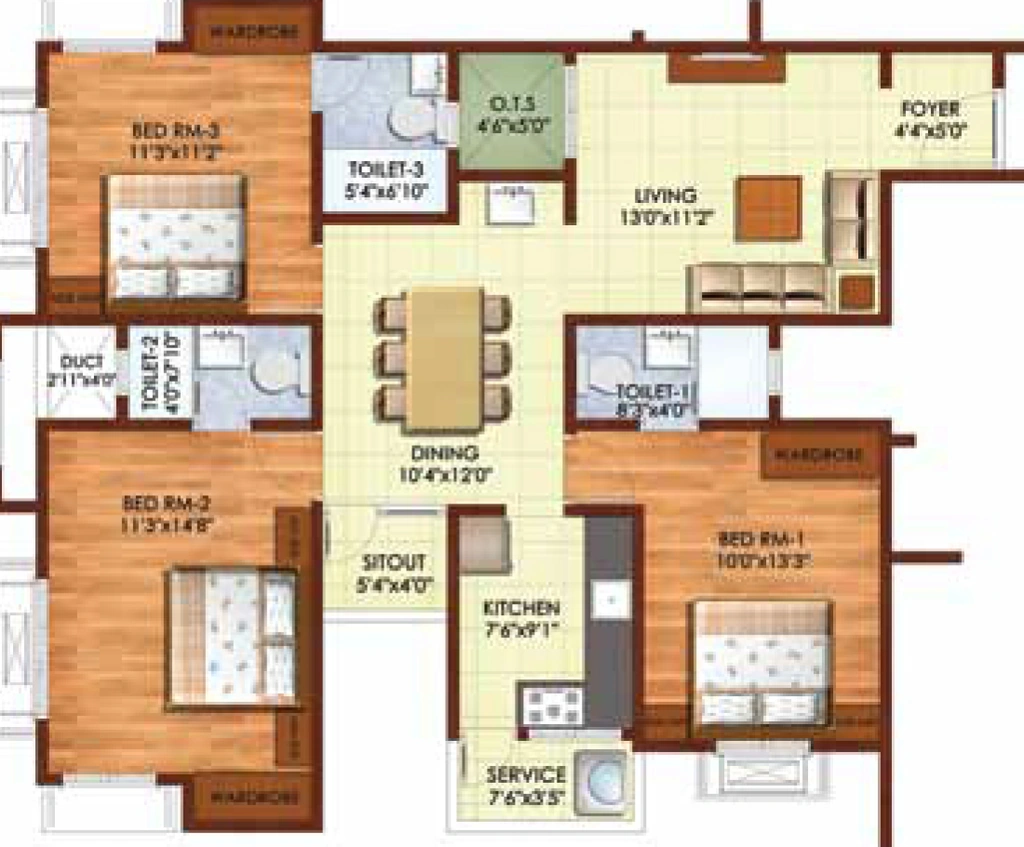 3 BHK Flat in Kgeyes Samyuktha in Madambakkam, Chennai - Image 905196
