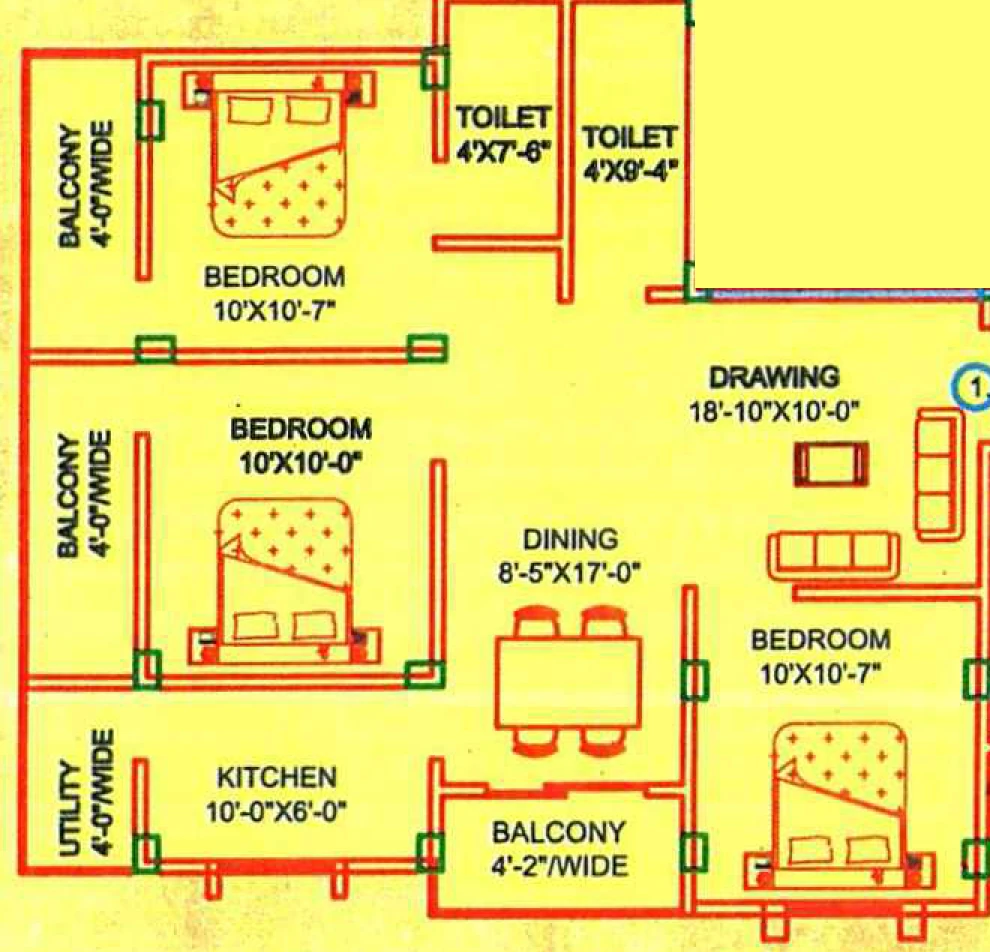 3 BHK Flat in G S Pitamber Complex Block C in Dipatoli, Ranchi - Image 905211
