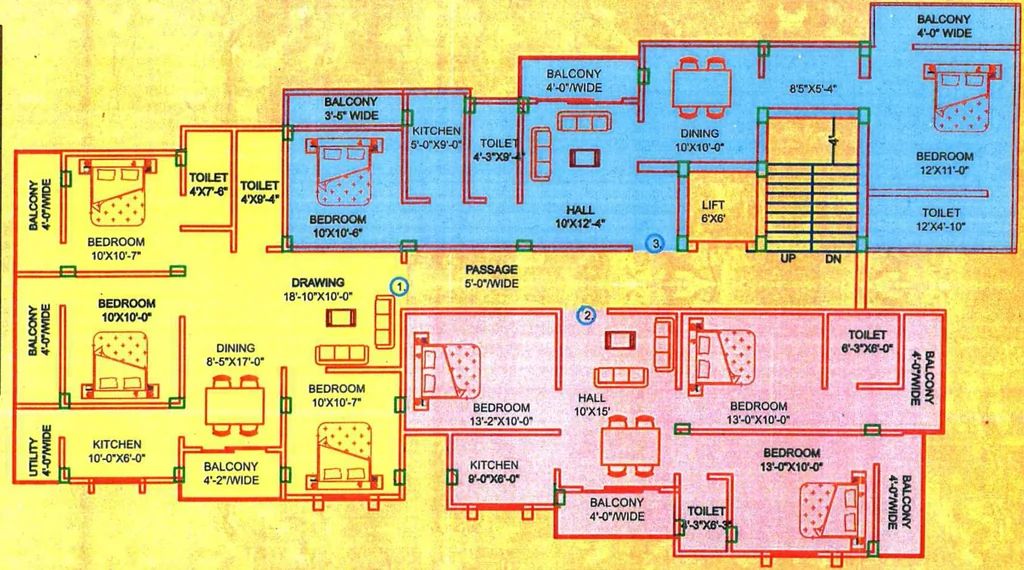 Floor Plan of G S Pitamber Complex Block C in Dipatoli, Ranchi - Image 373648