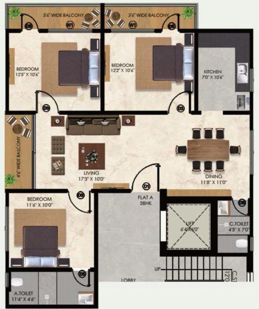 3 BHK Flat in Neelkanth Enclave in Bariatu, Ranchi - Image 905218