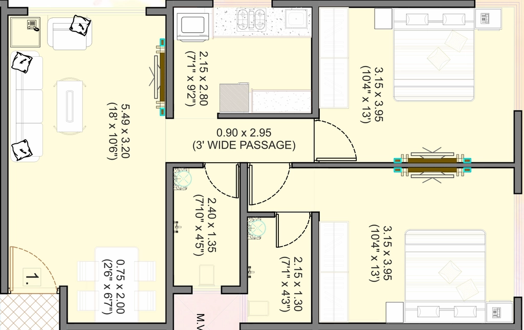 2 BHK Flat in Dimple Avenue 641 in Borivali West, Mumbai - Image 905297