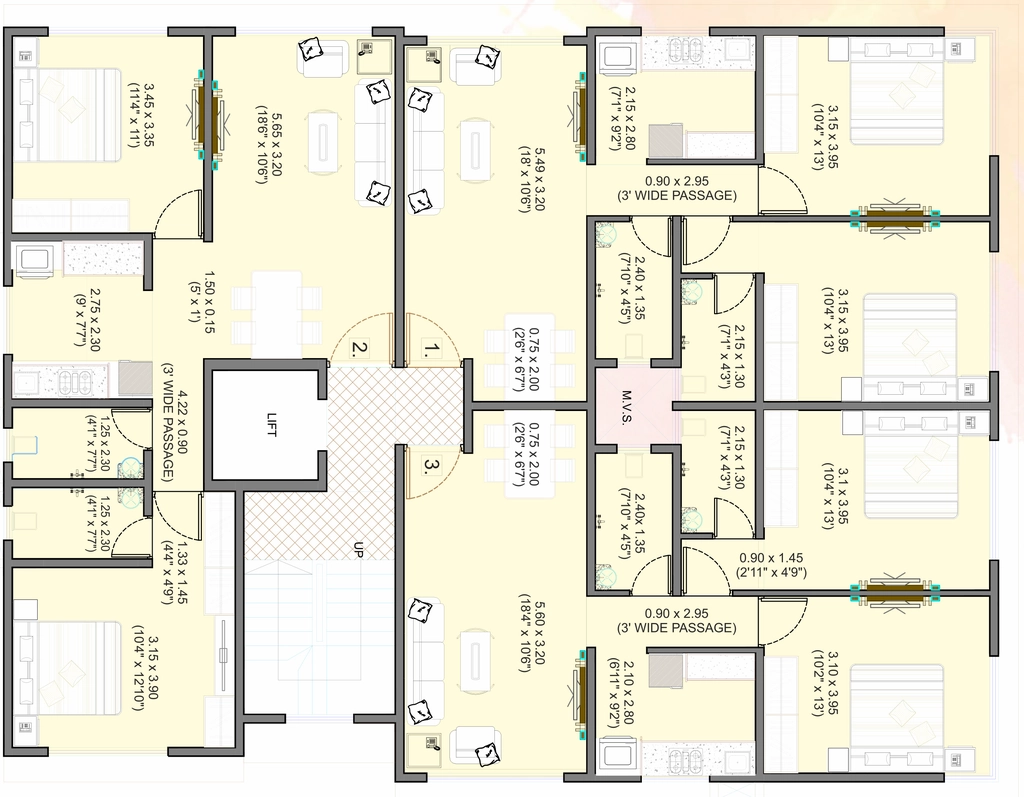 Floor Plan of Dimple Avenue 641 in Borivali West, Mumbai - Image 373851