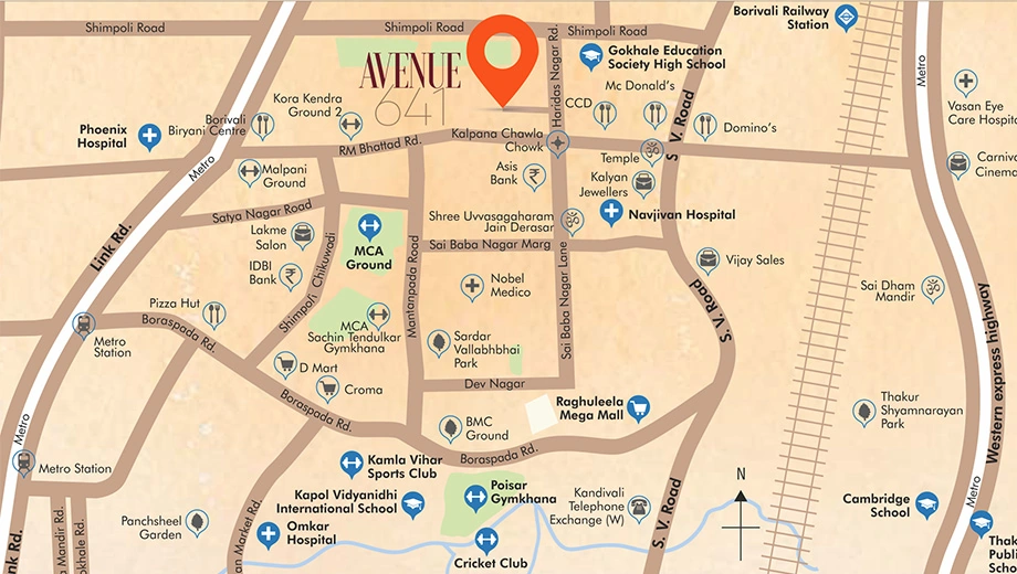 Location of Dimple Avenue 641 in Borivali West, Mumbai - Image 373850