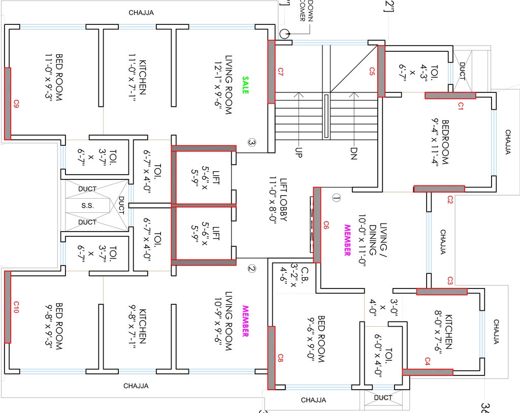 Floor Plan of TGV Borivali Sai Hill CHS in Borivali West, Mumbai - Image 373857