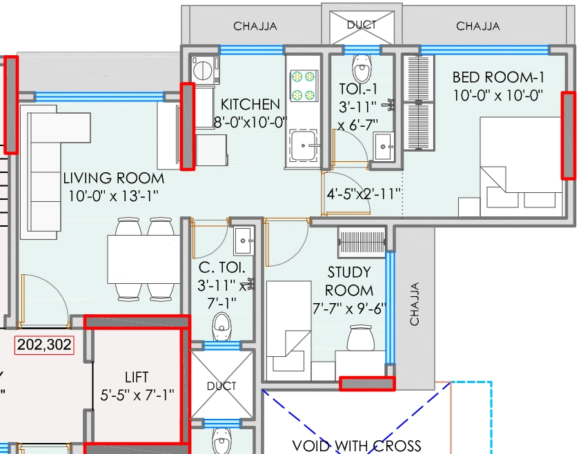 1.5 BHK Flat in The Green Jay Krishna in Borivali West, Mumbai - Image 907187