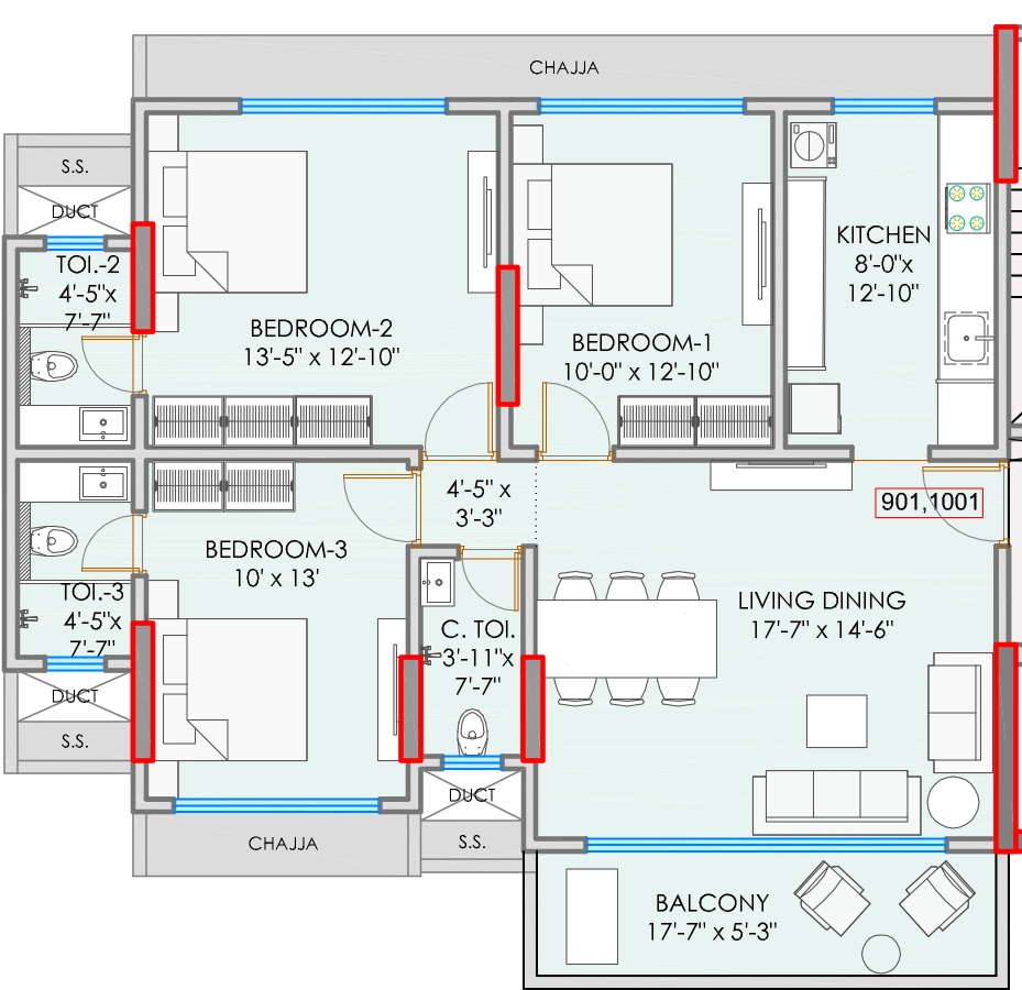3 BHK Flat in The Green Jay Krishna in Borivali West, Mumbai - Image 907190