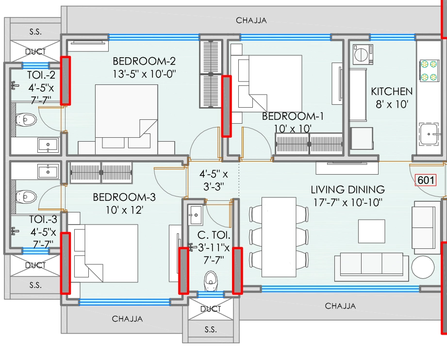 3 BHK Flat in The Green Jay Krishna in Borivali West, Mumbai - Image 907189