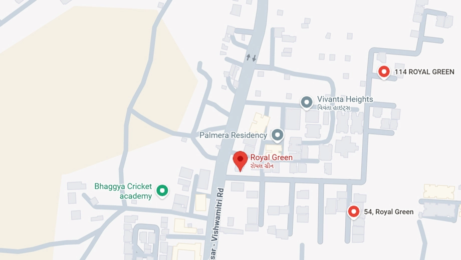 Location of Mangla Royal Greens in Vadsar Road, Vadodara - Image 373730