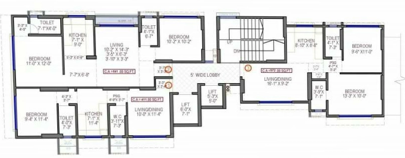 Floor Plan of Kumar Vastu Pinnacle in Borivali West, Mumbai - Image 377920