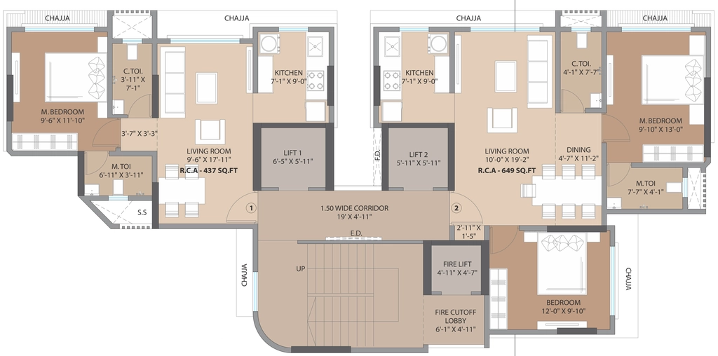 Floor Plan of Om Maruti Residency in Borivali West, Mumbai - Image 378039