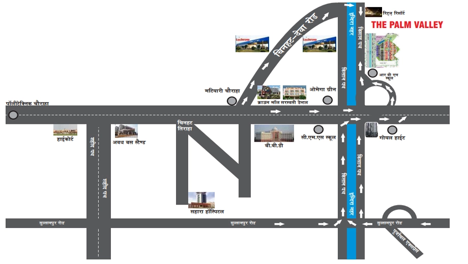 Location of VRS The Palm Valley in Faizabad Road, Lucknow - Image 373746