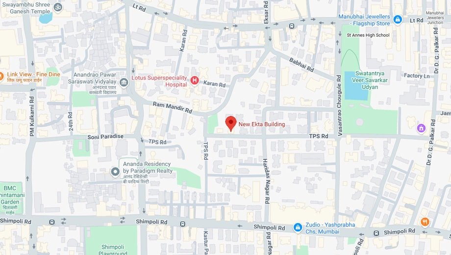 Location of Aditya New Ekta CHS in Borivali West, Mumbai - Image 373837