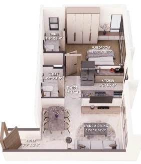 1 BHK Flat in DTG Aspire in Kandivali West, Mumbai - Image 907580