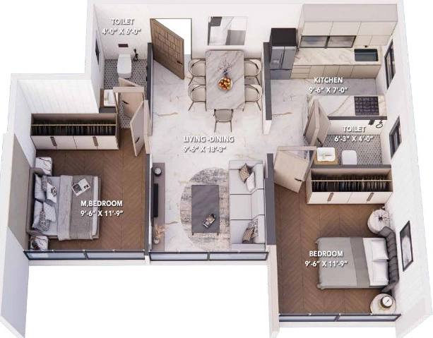 2 BHK Flat in DTG Aspire in Kandivali West, Mumbai - Image 907581