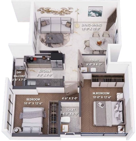 2 BHK Flat in DTG Aspire in Kandivali West, Mumbai - Image 907582