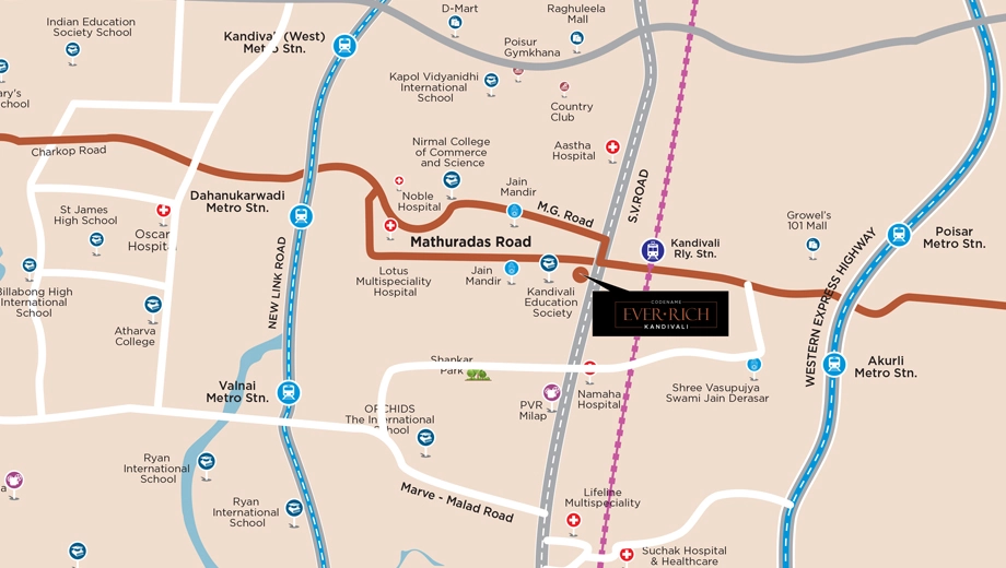 Location of Ambit Primoris in Kandivali West, Mumbai - Image 377954