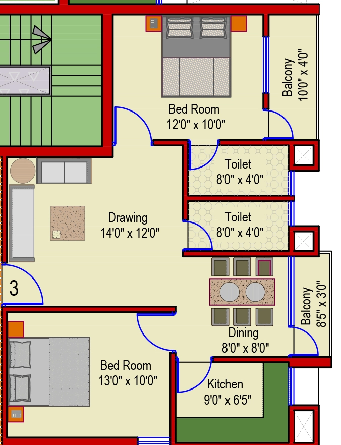 2 BHK Flat in Punavi Skyline in Hehal, Ranchi - Image 905286