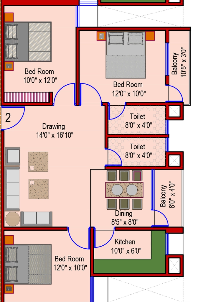 3 BHK Flat in Punavi Skyline in Hehal, Ranchi - Image 905287