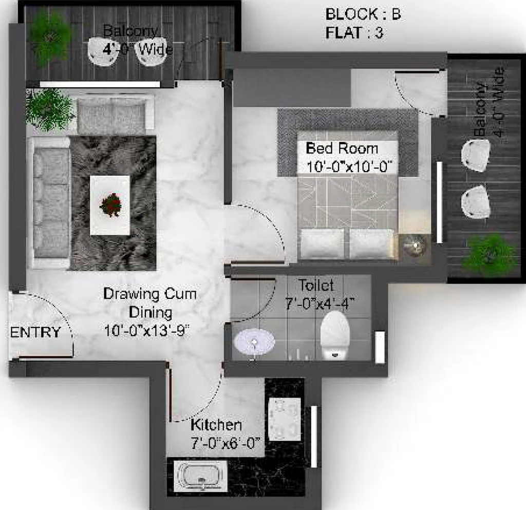 1 BHK Flat in Sain Oasis in Getlatu, Ranchi - Image 905289