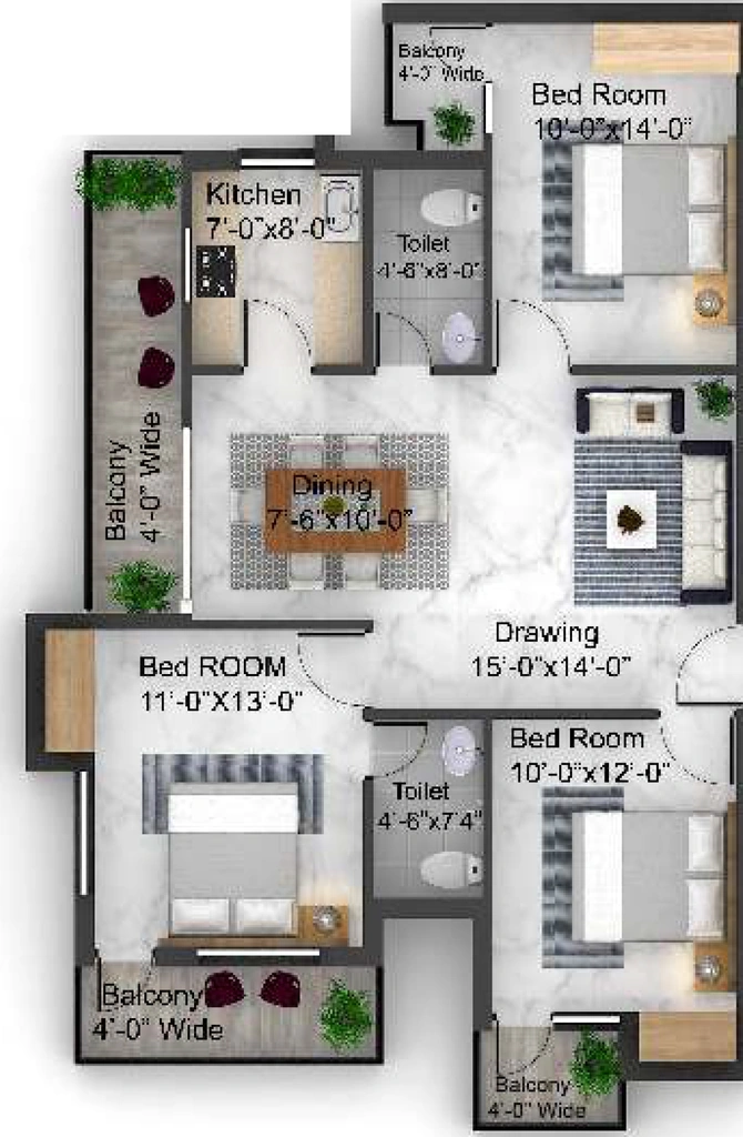 2 BHK Flat in Sain Oasis in Getlatu, Ranchi - Image 905291