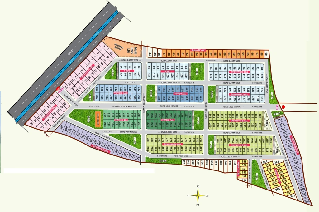 Master Plan of Land Agrawal Sage Suncity in Katara Hills, Bhopal - Image 380837