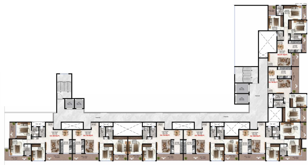 Floor Plan of Thanekar BKC Paramount in Badlapur East, Thane - Image 378022