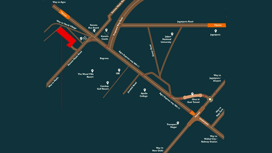 Location of Akshat Kanota Estate in Agra Road, Jaipur - Image 374223