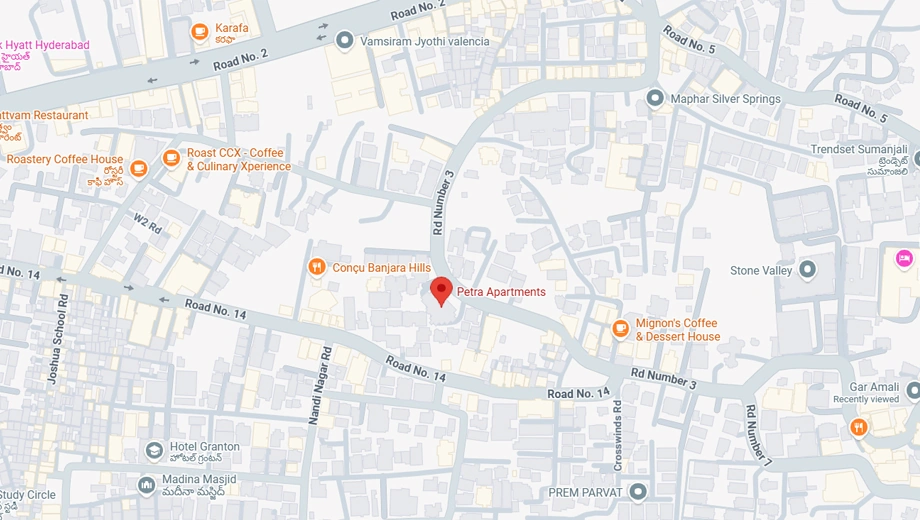 Location of Petra Apartments in Banjara Hills, Hyderabad - Image 373980