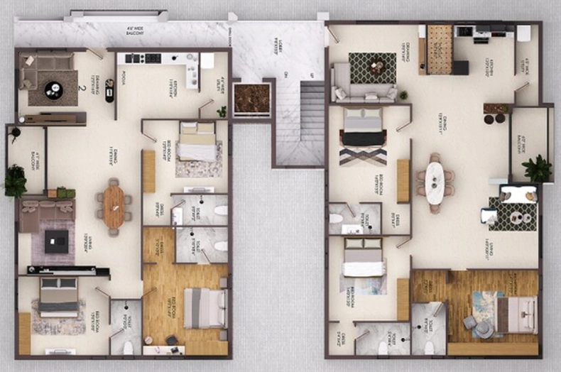 Floor Plan of Platina Iris in Kondapur, Hyderabad - Image 374001