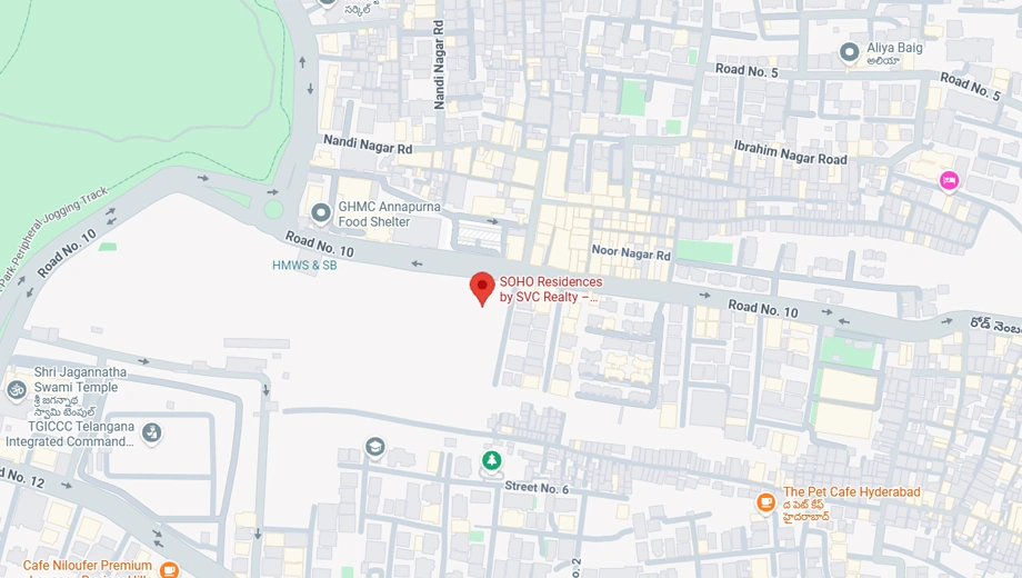 Location of SVC Soho in Banjara Hills, Hyderabad - Image 374034