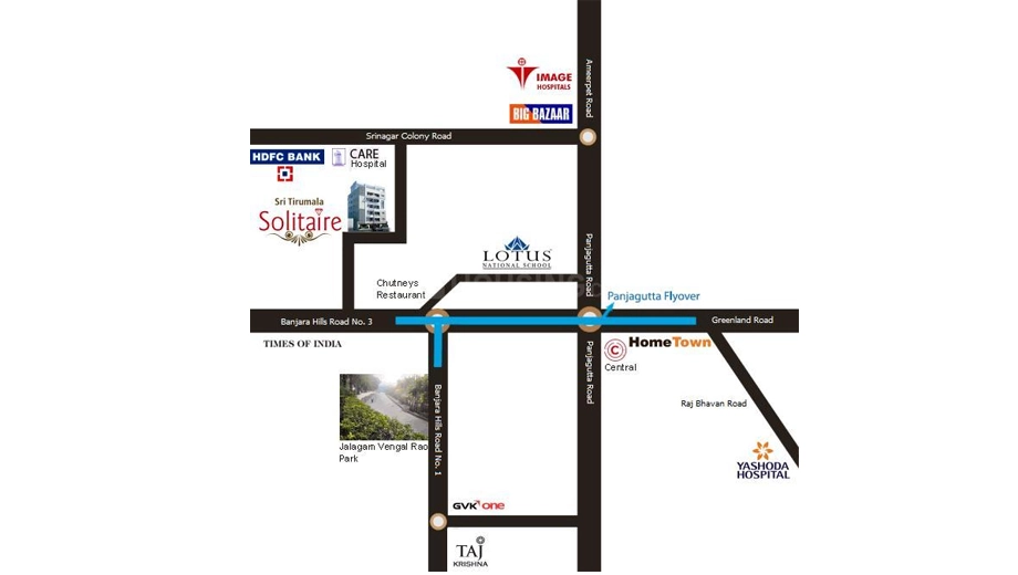 Location of Sri Tirumala Solitaire in Banjara Hills, Hyderabad - Image 374088