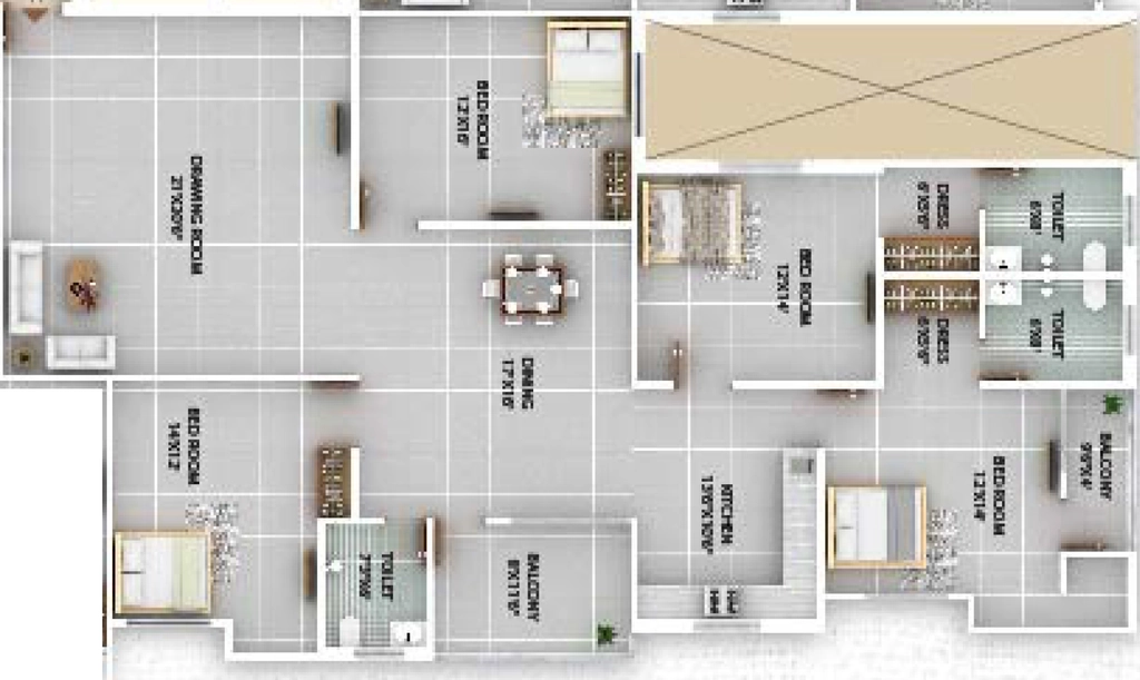 4 BHK Flat in Tejaswini Parmar Heights in Hehal, Ranchi - Image 905304