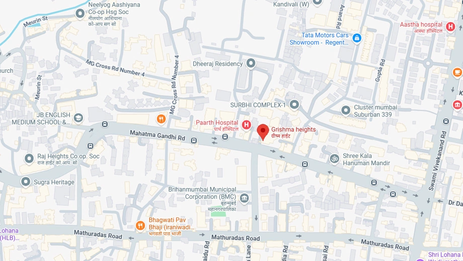 Location of Commercial Right Grishma Heights in Kandivali West, Mumbai - Image 381694