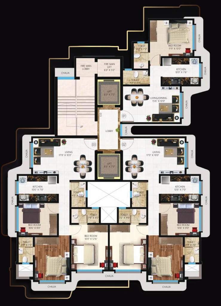 Floor Plan of Saikaran Deep Darshan Residency in Kandivali West, Mumbai - Image 378985