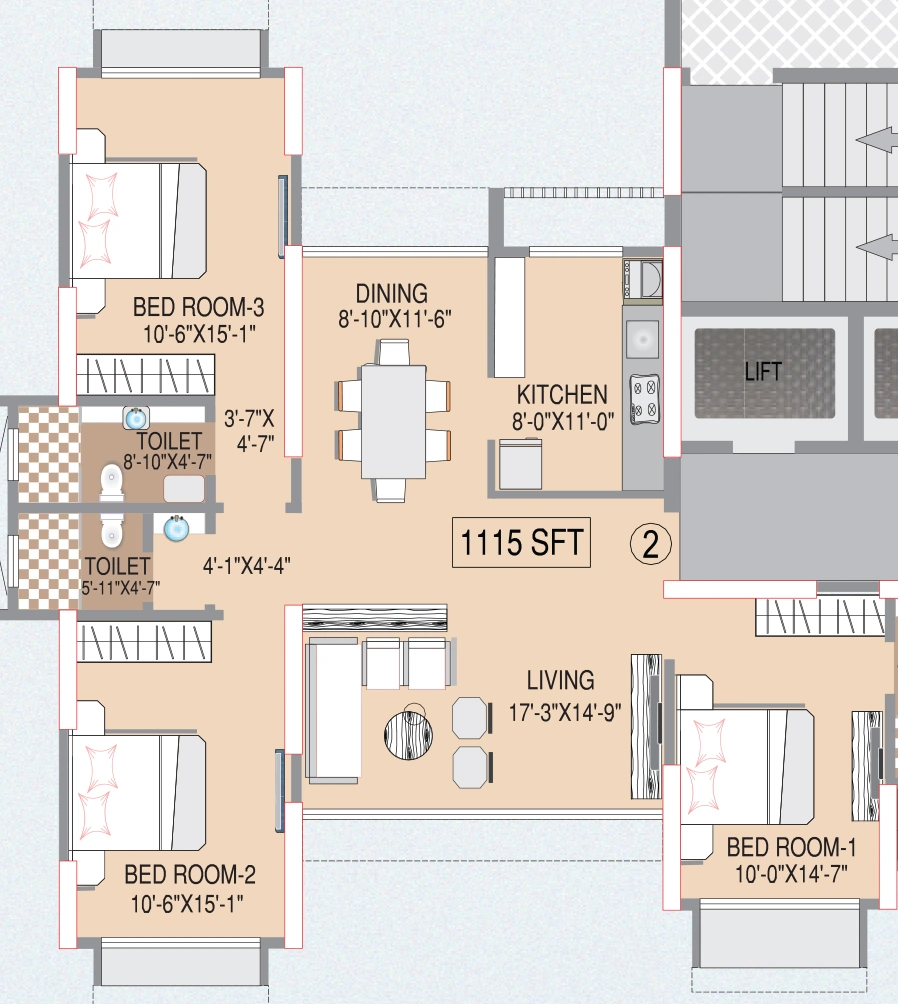 3 BHK Flat in Harasiddh Mansarovar in Kandivali West, Mumbai - Image 907146